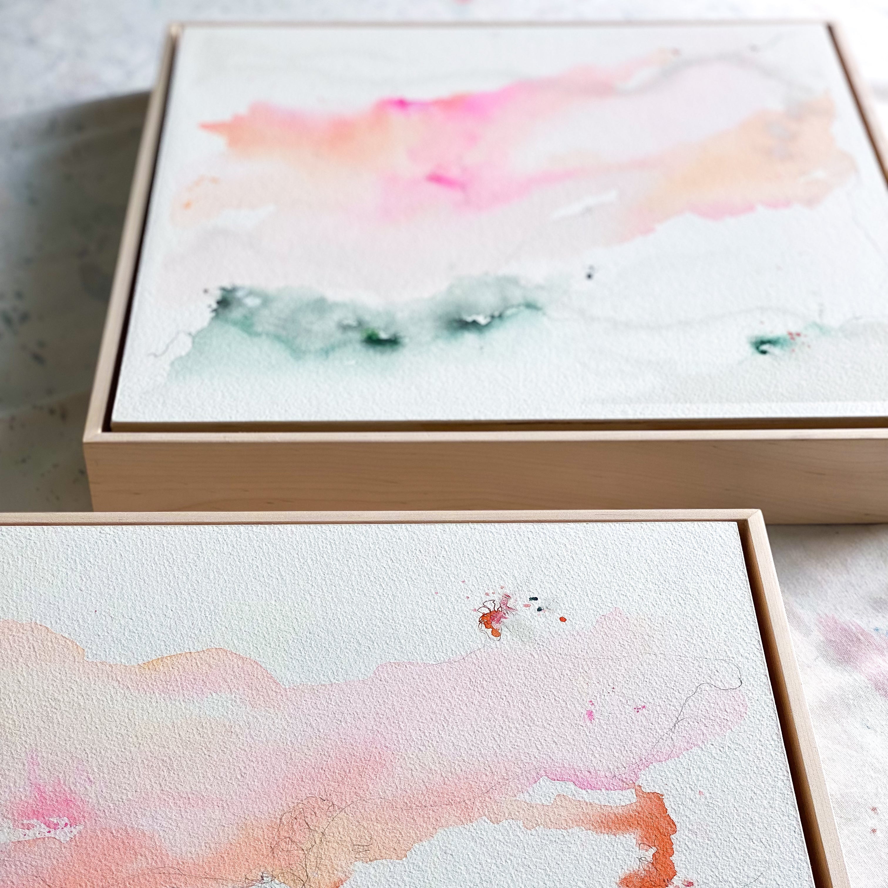 framed watercolor original paintings