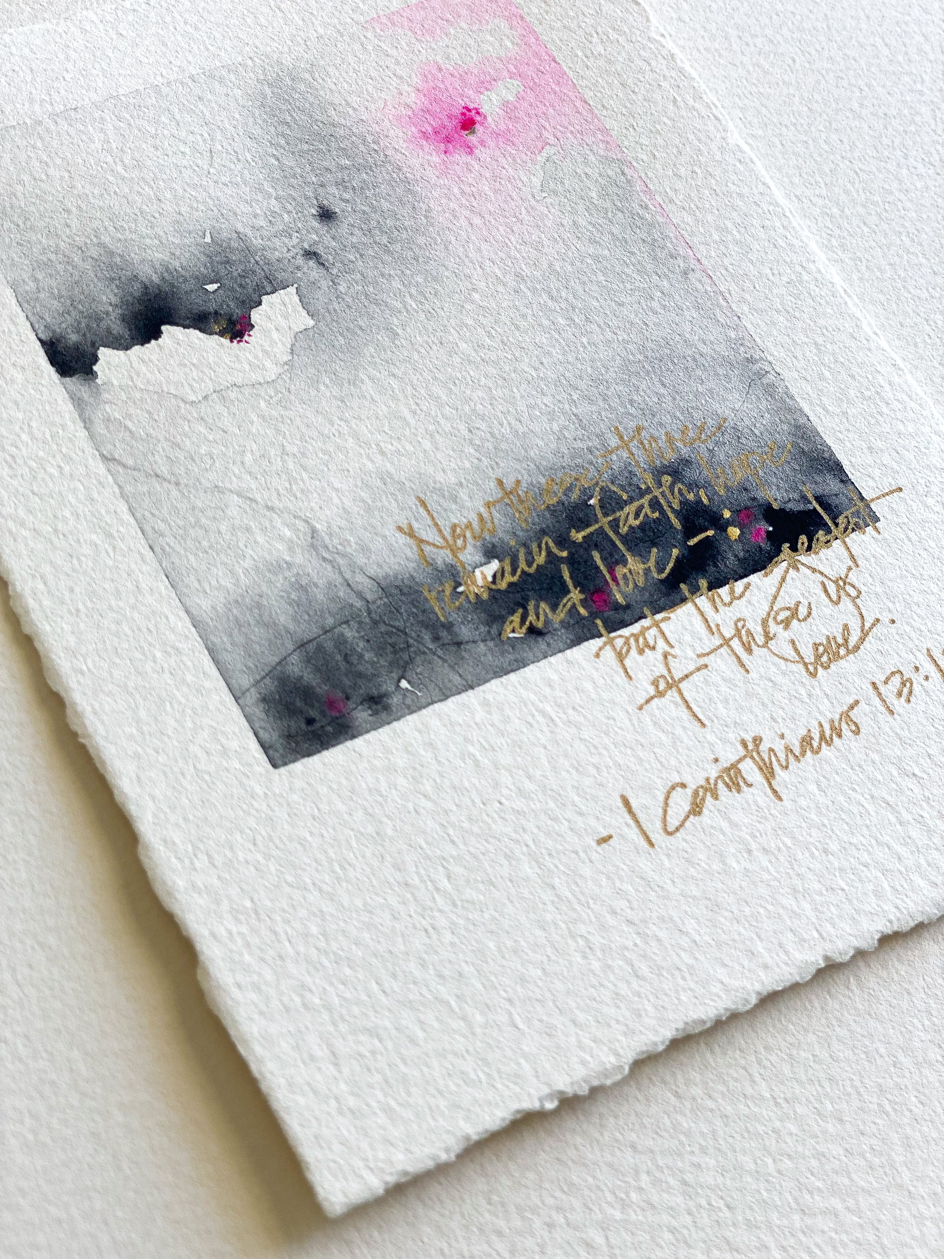 Scripture Painting: "1 Corinthians 13:13"