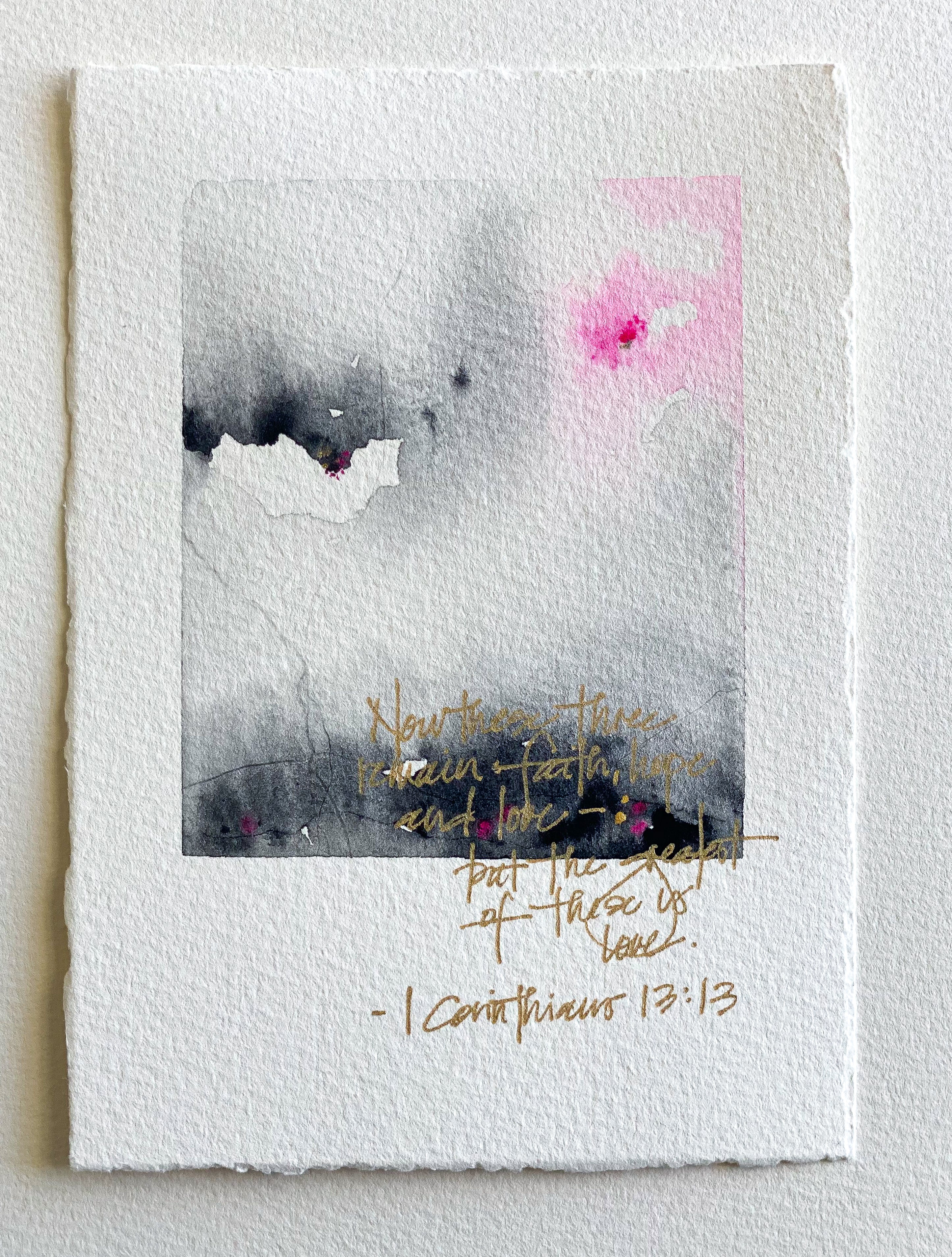 Scripture Painting: "1 Corinthians 13:13"