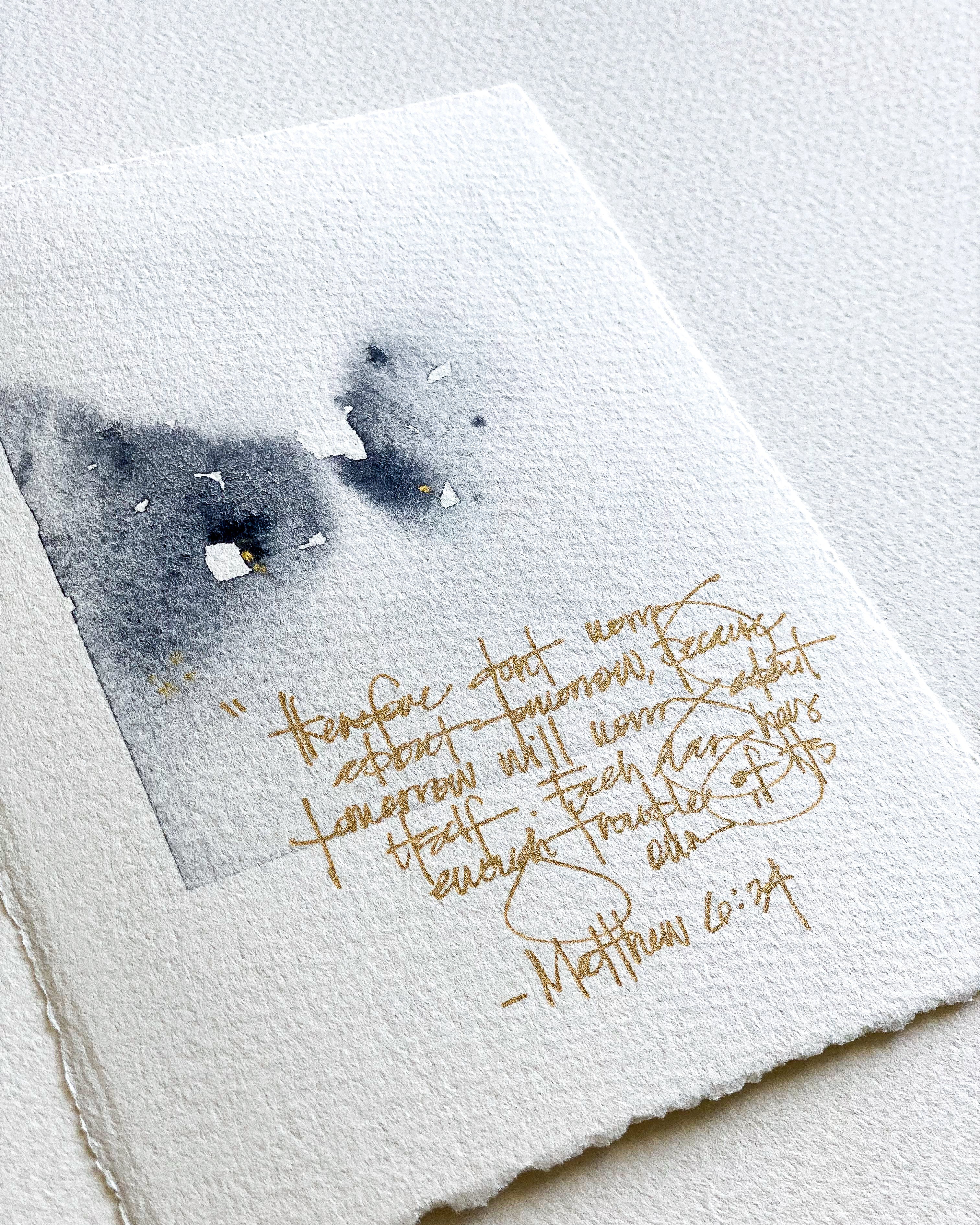 Scripture Painting: "Matthew 6:34"