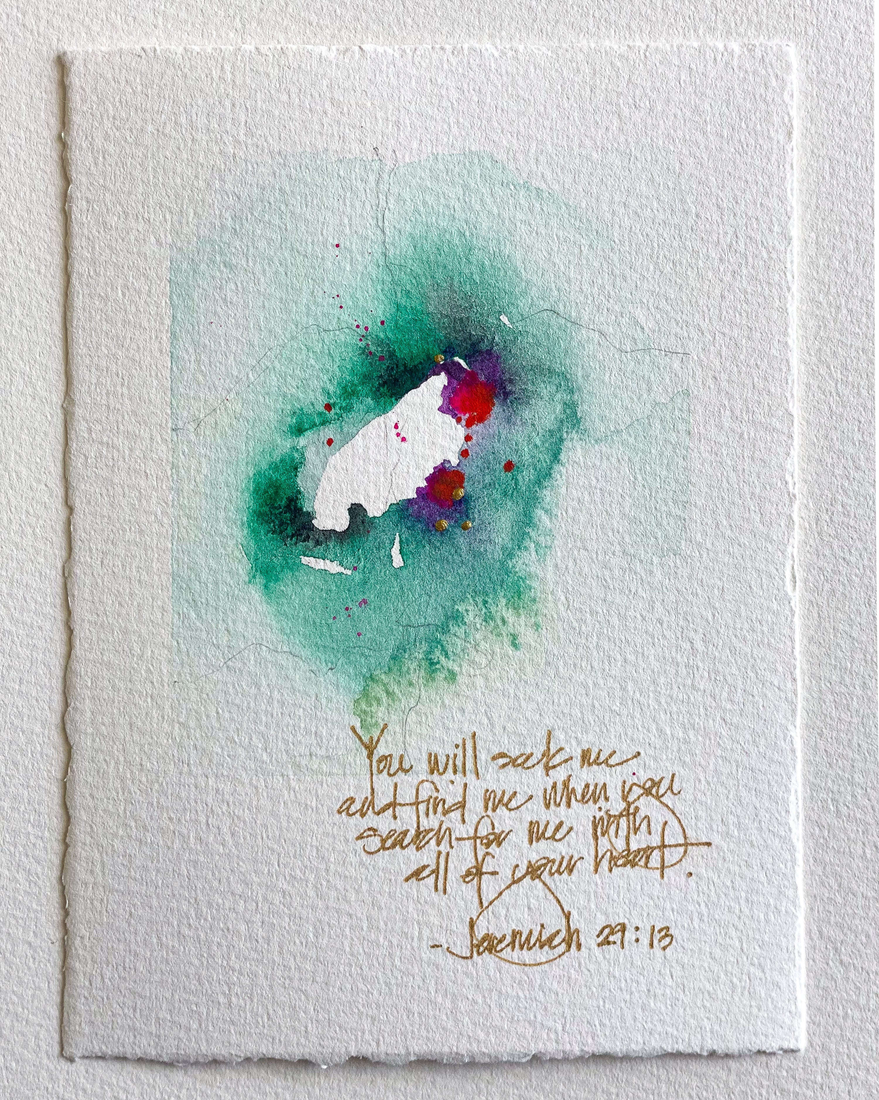 Scripture Painting: "Jeremiah 29:13"