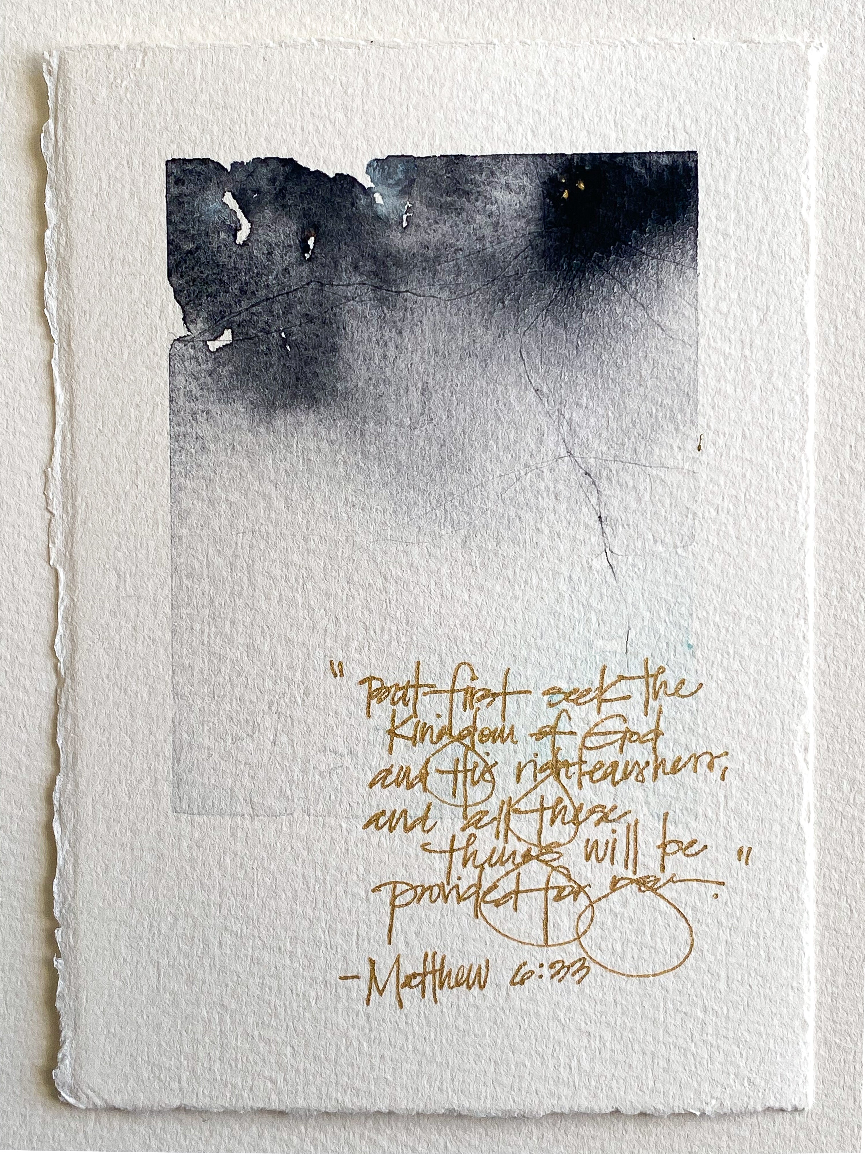 Scripture Painting: "Matthew 6:33"