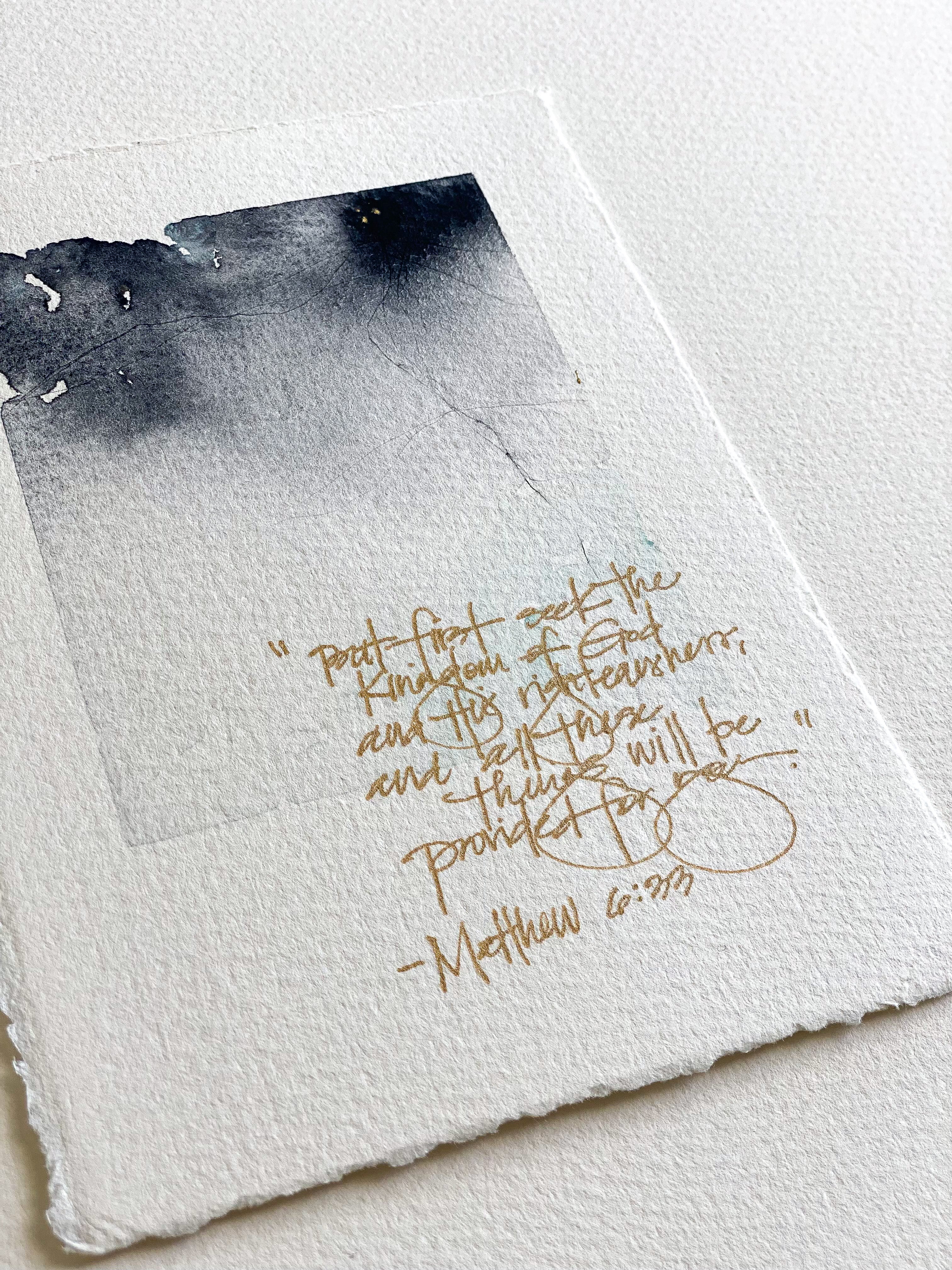 Scripture Painting: "Matthew 6:33"