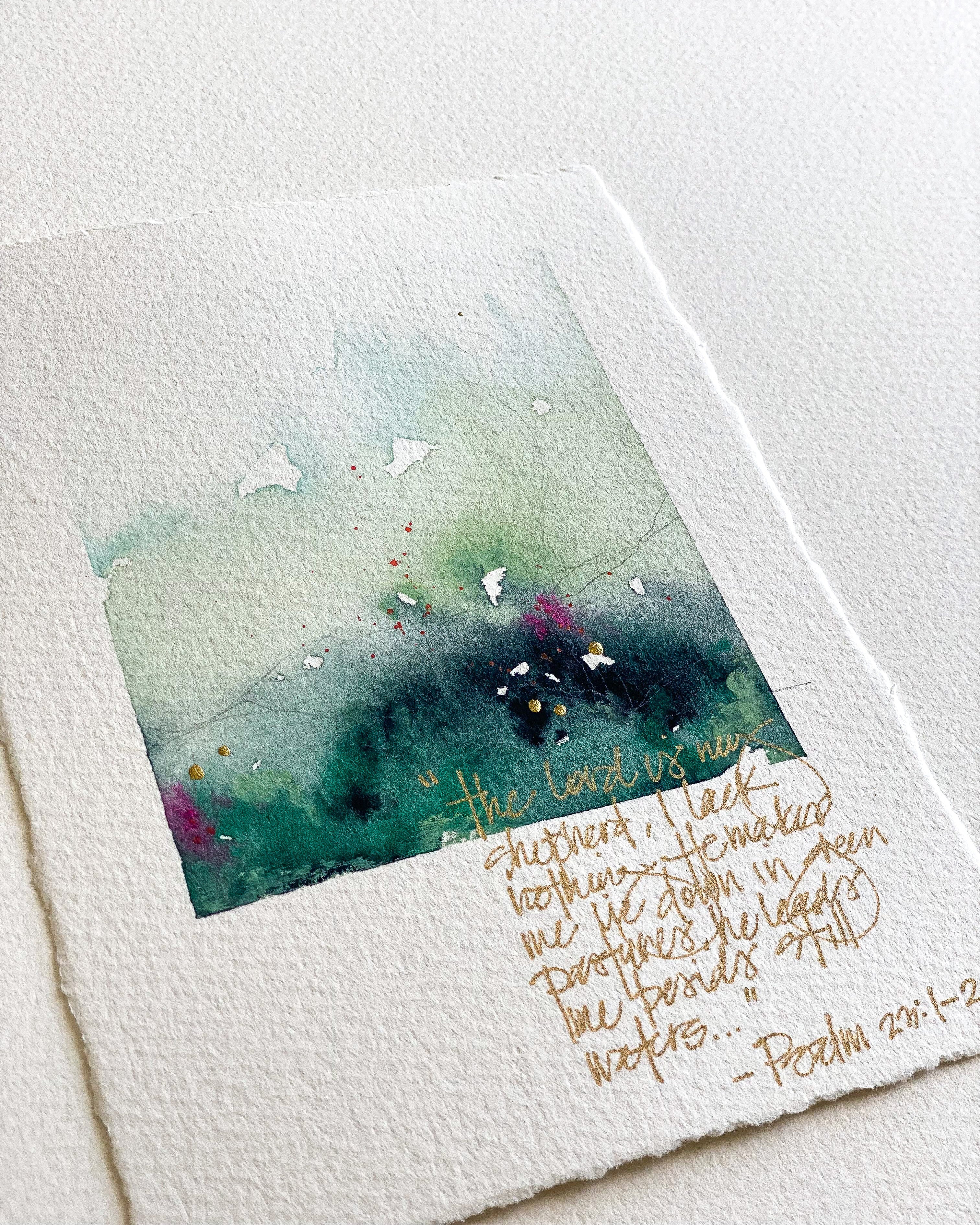 Scripture Painting: "Psalm 23:1-2"